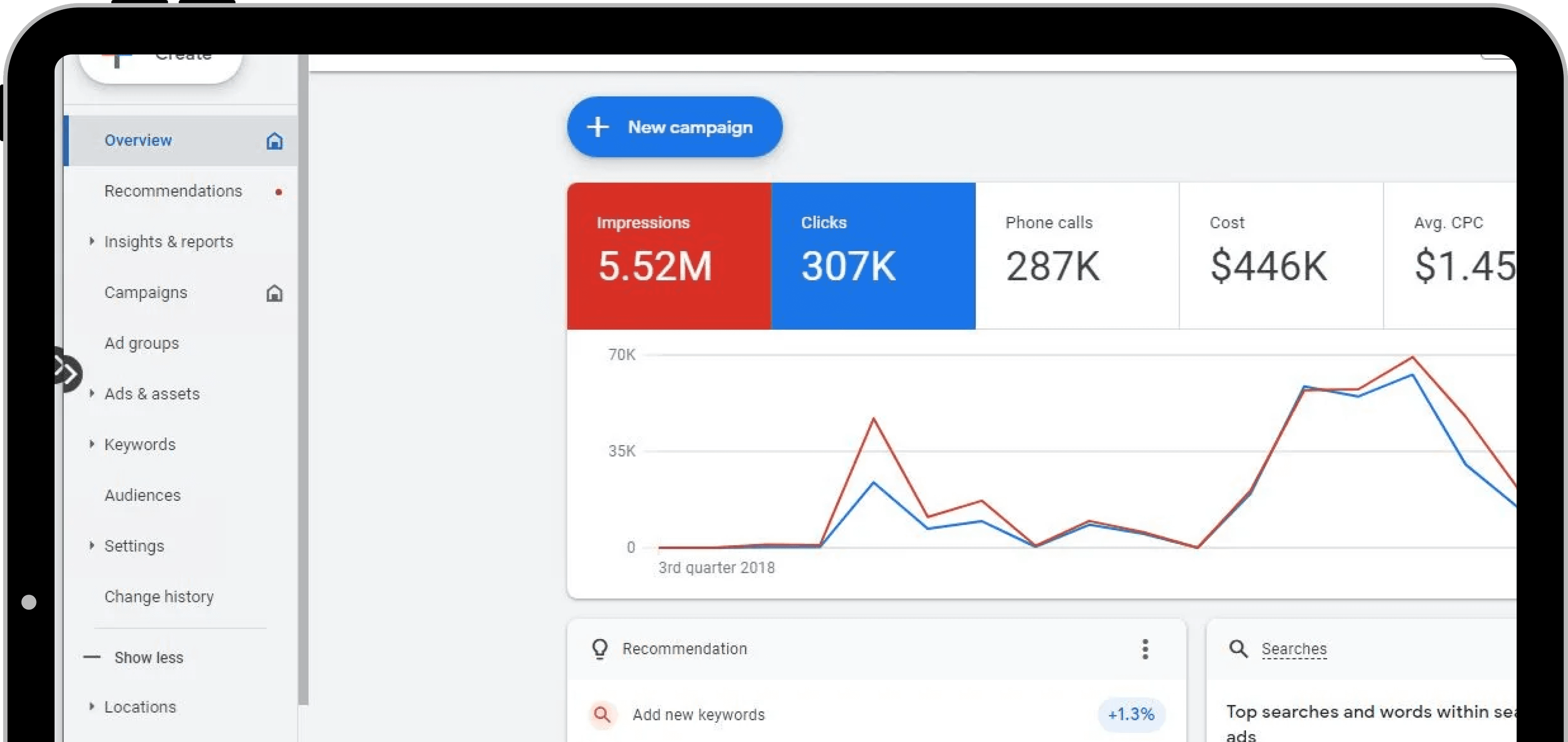 google account rental dashboard