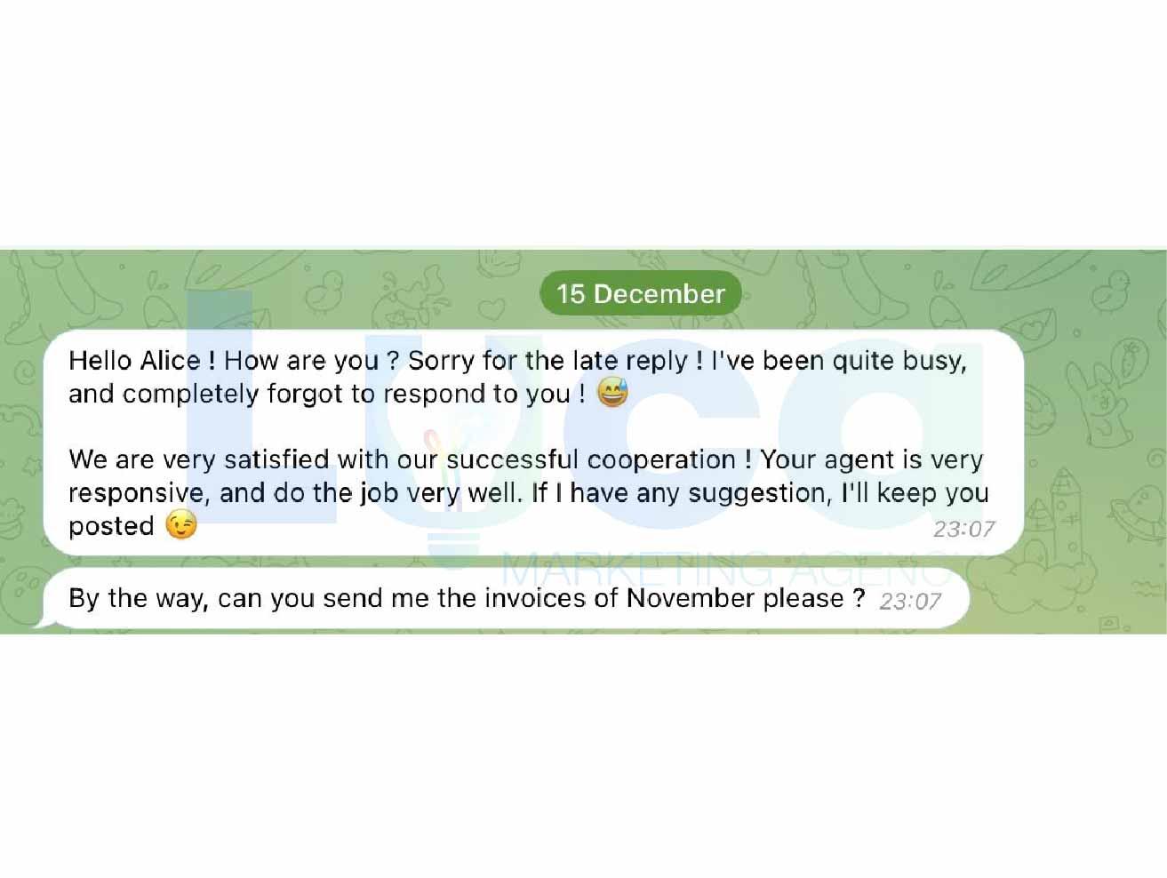 client feedback image