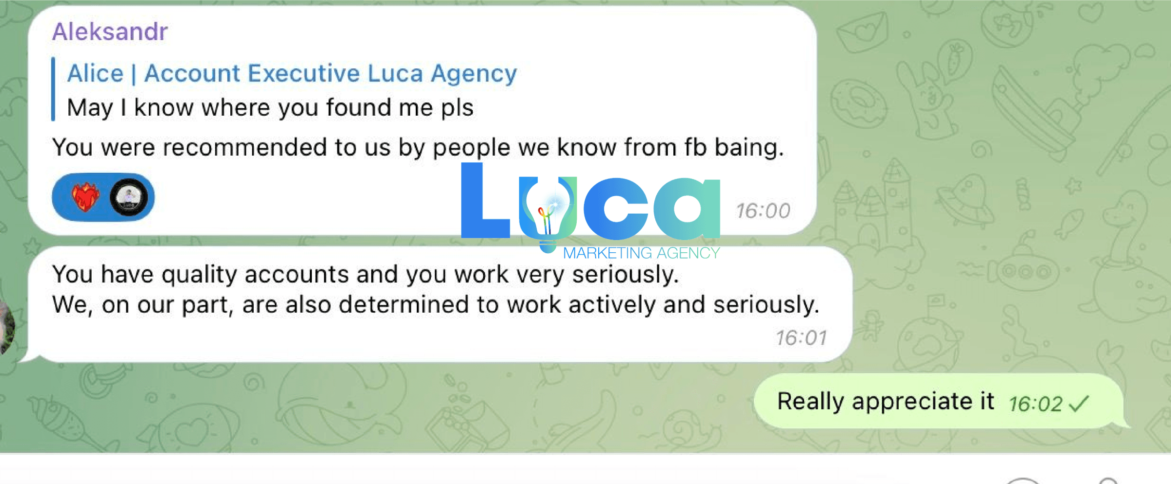 client feedback image